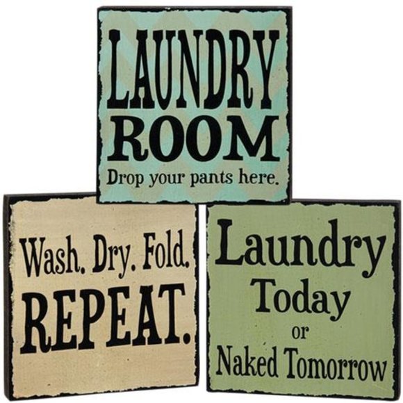 Other - NWT Laundry Room Mini Signs 3/Set
